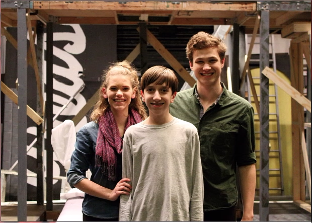 From left to right: Lydia Noll, ‘19, Peter Godsey, ‘21, and SENIOR Augustus Corder. Corder plays Pippin, the protagonist. Noll plays Catherine, Pippin’s love interest and the mother of Theo, played by Godsey.