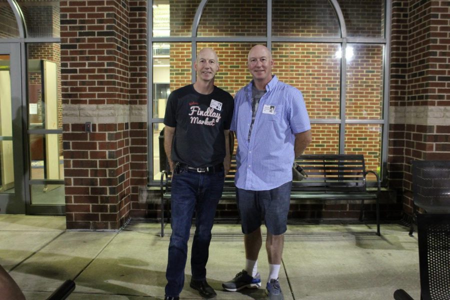 Matt Madison (left) and Mallory Madison (right) graduated from WHHS in 1988. They met with their former classmates on the patio overlooking Marx Stadium for the Homecoming football game.