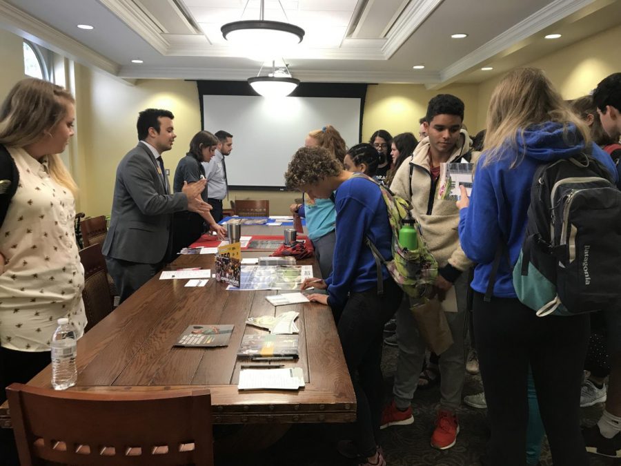 Students speak with representatives from multiple colleges at one of many visits schools make to WHHS. To see what schools are visiting soon, stop by the Counseling office.