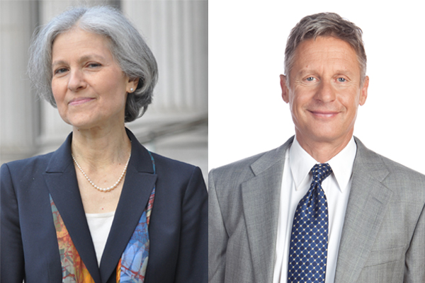 Candidates Jill Stein and Gary Johnson.