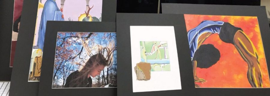 Several pieces are displayed that AP Art students have been working to perfect for the Scholastic Art Awards.  This year, WHHS received more awards for artwork than in any previous year.  