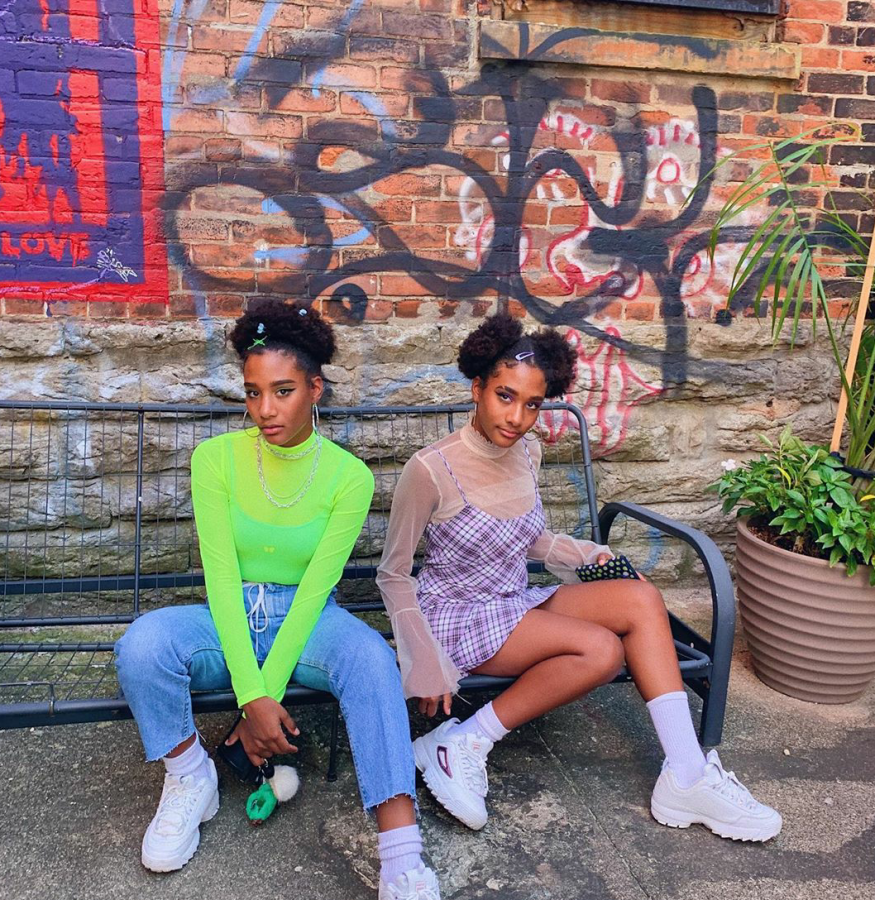 Maya and Regan Holtzman, ‘21, express themselves through fashion influenced by pop culture.