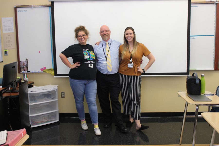 Samantha Stephanson, Daniel Beaven, and Nicole Pennekamp all teach as part of a team. Stephanson teaches English, Beaven teaches Latin, and Pennekamp teaches social studies.