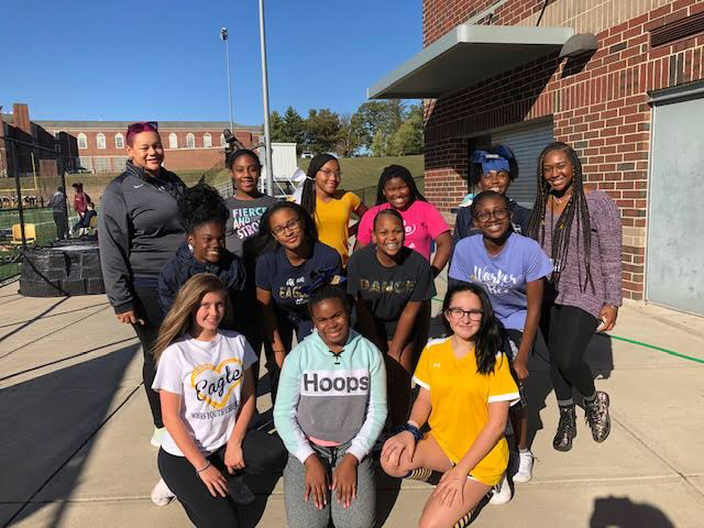 The WHHS junior high cheerleading team builds friendships as well as cheer skills. “I love making new friendships and how we all get closer with one another,” cheerleader Madison Crawford, ‘25, said