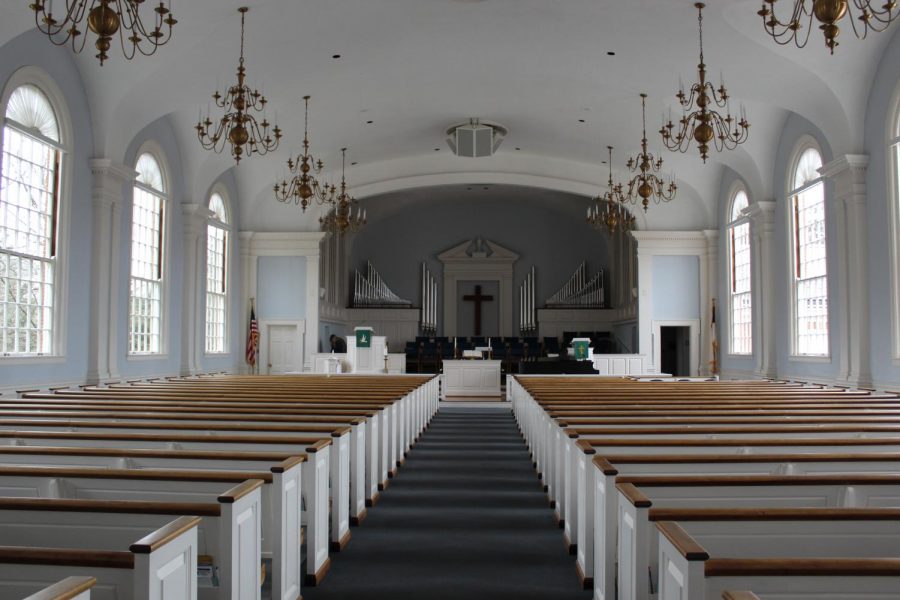 The sanctuary of Armstrong Chapel United Methodist Church in Indian Hill, Ohio. The United Methodist Church has been at an impasse on LGBTQ+ issues since 1972.