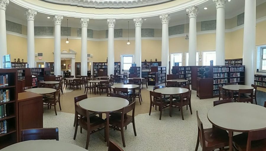 The WHHS library sits empty while students learn from home. Librarians Acacia Moraes-Diniz, Ellen Wathen and Margo Fisher-Bellman have created virtual alternatives for students to use.