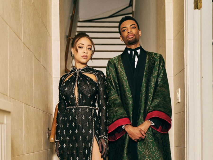 Satchel and Jackson Lee took on the role of the 2021 Golden Globes ambassadors and looked the part, both wearing custom Gucci. 