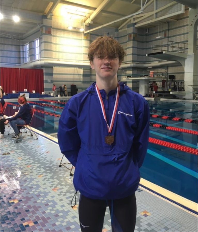 Cam Craft ‘24 swam fast enough times at Districts to qualify him for two individual events at the Ohio Swimming and Diving State Championship. 