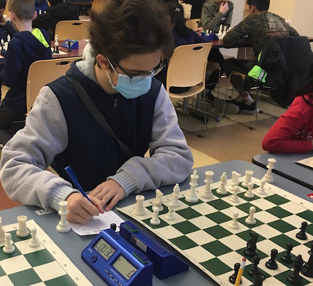 Dennis Veytsman takes on his opponent at the chess tournament