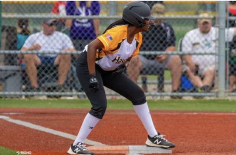 Chloe Dollar, ‘25, primarily plays center field for the Lady Eagles. “I enjoy playing center field because I have a wide area to cover, and I’m able to backup my teammates from different sides of the field,” Dollar said.