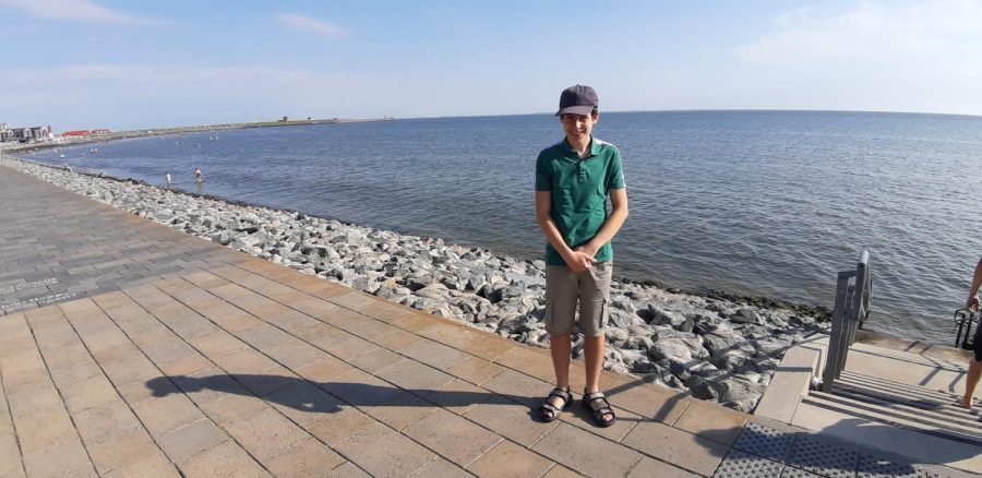 Max Blessing at the North Sea (Germany) during his summer vacation. Blessing is a foreign exchange student and is in his exchange year. 