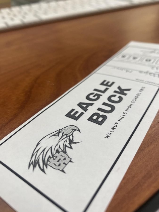 When WHHS Staff reward students with Eagle Bucks, students earn a slip of paper representing the Eagle Buck which states the reason for earning it. The Eagle Buck is also entered online by the Staff member who assigned it. This way the credit is immediately sent to the SOAR Store.