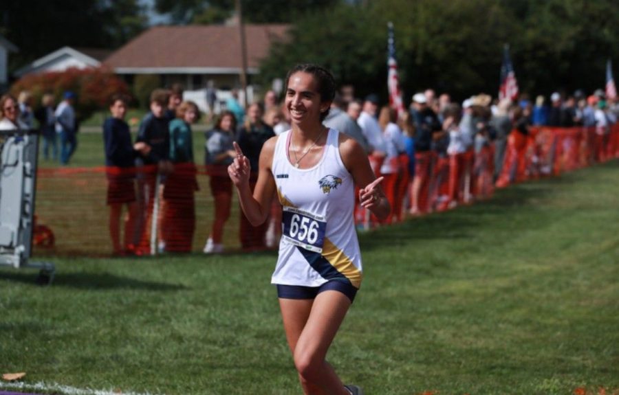 SENIOR Isabel Schemmel returns to cross country, coming in first at the Firebird Invitational. “It felt really good to come back this season, be varsity and continue improving a lot,” Schemmel said.
