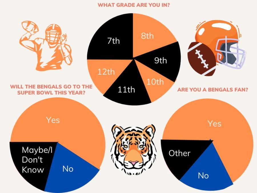 We asked 45 people some questions about how they think the Bengals will do this year. Here are 3 pie charts depicting different questions. 
