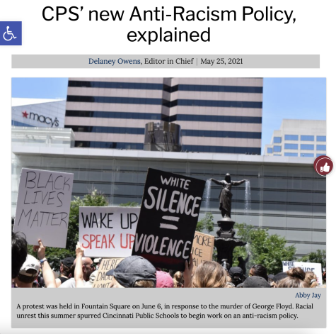 An article written by Delaney Owens breaking down an anti-racism policy introduced by the CPS school district.