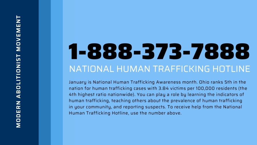 Use the National Human Trafficking Hotline to report potential situations of sex and labor trafficking.