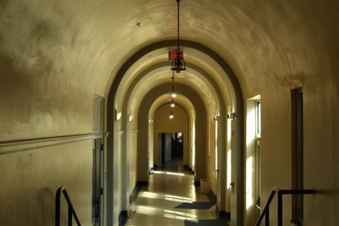 The repeating arches which are present in the alumni hallway are present around Walnut in different forms, and are often decorated with art pieces that honor the history of Walnut.