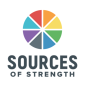  A wheel of eight colors, representing the eight sources of strength promoted by peer leaders of the club, created by Mark LoMurray.