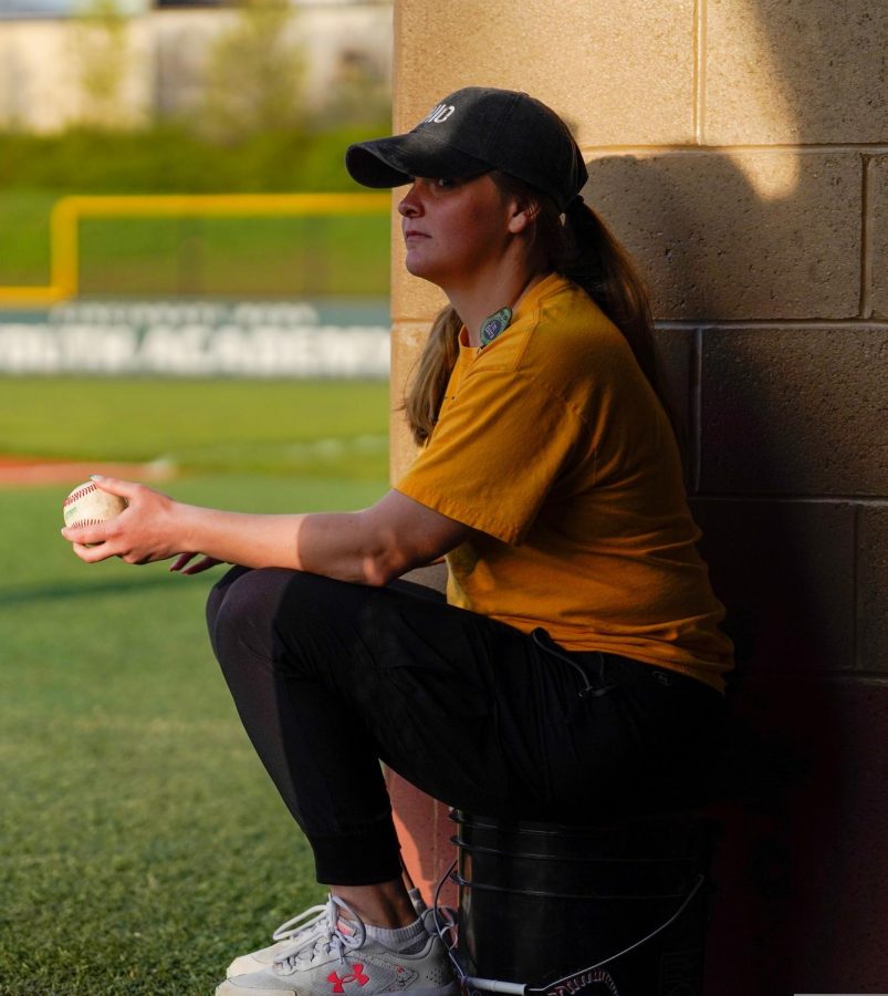 Krebs is on the sidelines of junior high baseball games in case of any accidents. “I think one of the benefits of being an athletic trainer is that we are here all the time,” Krebs said.