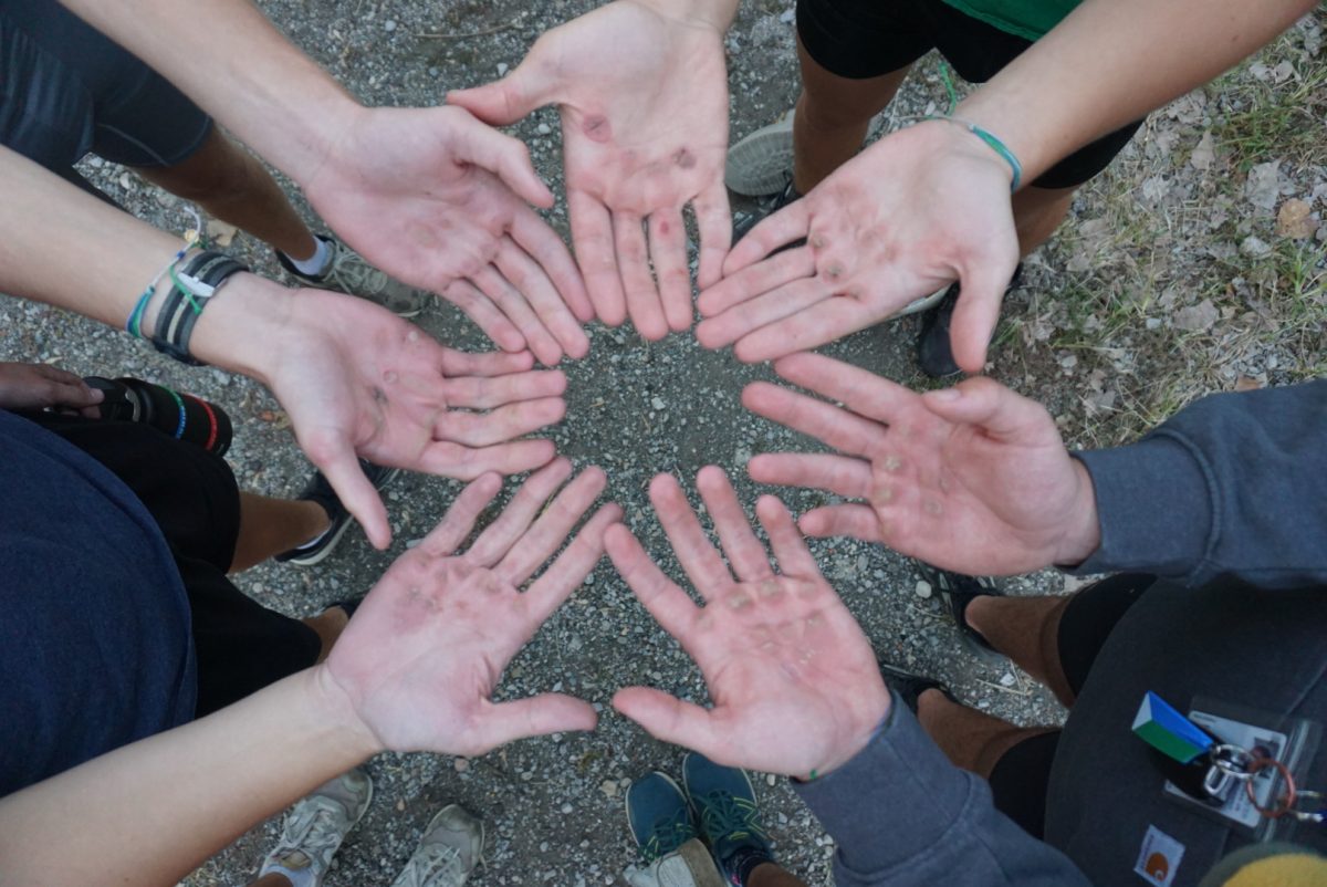 Multiple rowers in the Cincinnati Junior Rowing Club showcase the calluses on their hands that have formed because of their hard work at practice.