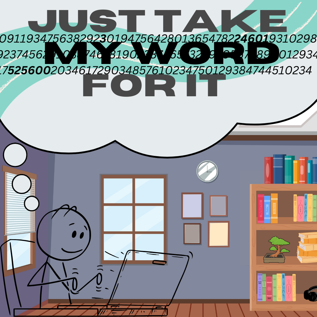 Just take my word for it is a column that appears in every other issue.
(Made by Dominic Hamon on Canva)