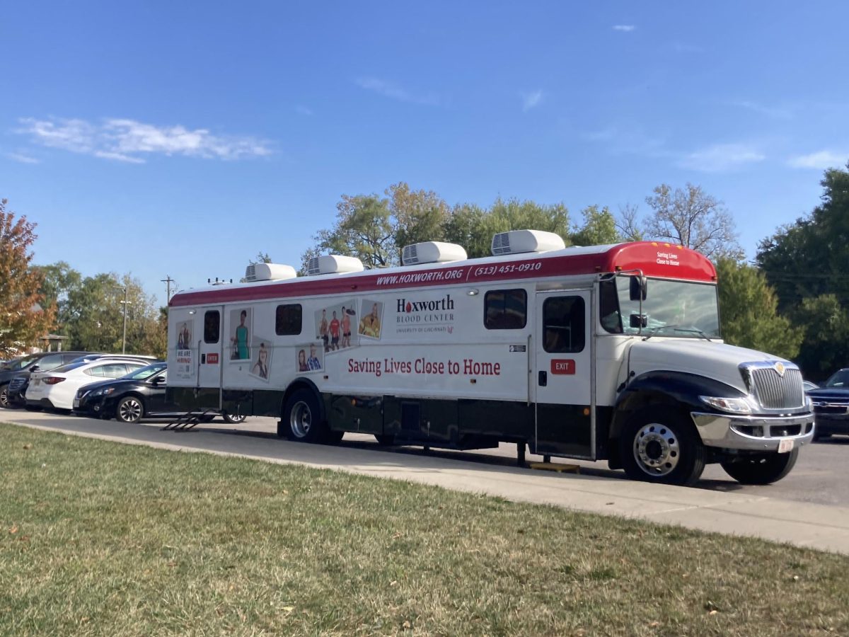 The Hoxworth Bloodmobile, located in Lot A, took blood from 24 students on Oct. 11. “I thought [giving blood] was a good, selfless thing to do,” Bailey Meyer, ‘25 said.


