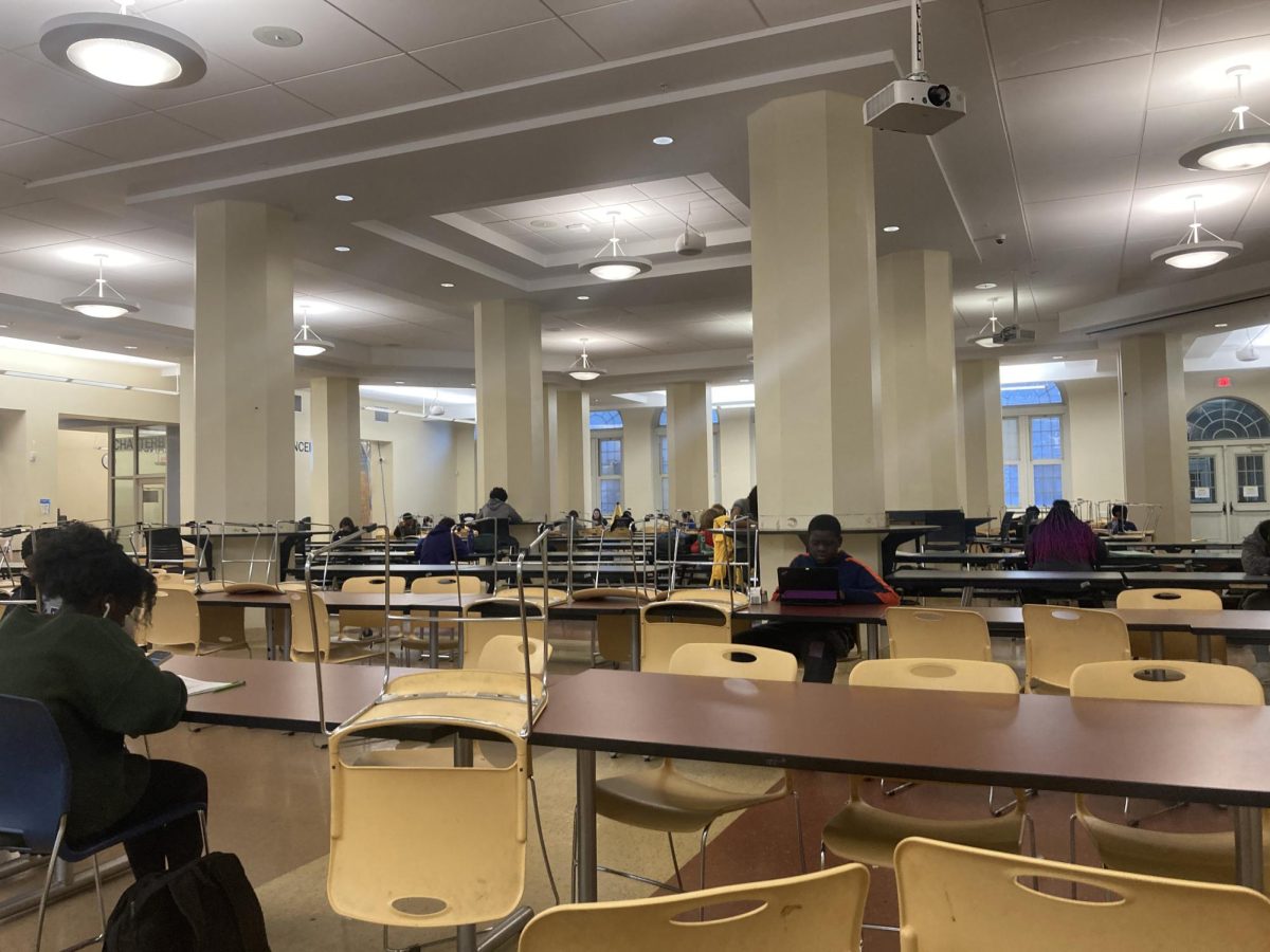 The cafeteria before construction.