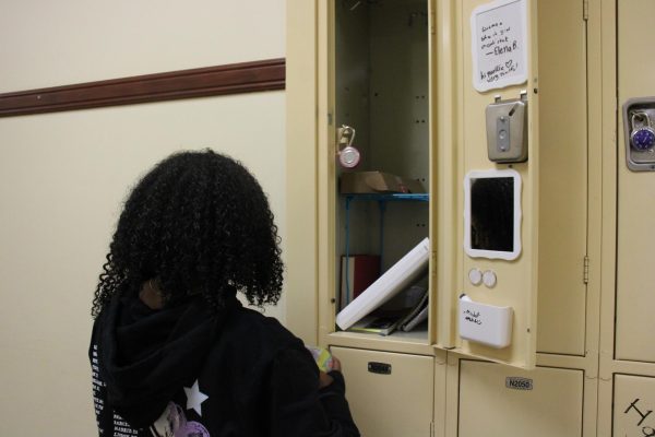 As the workload increases for students, so does the importance of using a locker. Sameera Degaulle, ‘27 is one of the many students that uses their locker throughout the day.