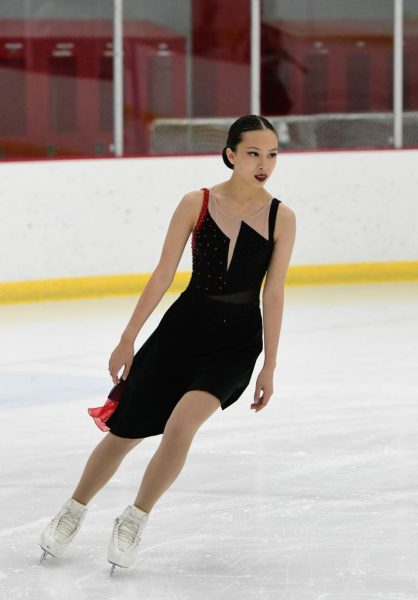  Victoria Niu, ‘26, is an ice dancer, which differs from a figure skater. “I'm primarily an ice dancer, if you watch the Olympics, those are the people that do pairs but don't do jumps,” Niu said. “I used to have a partner but he quit, and I don't jump in any of my programs and I have a lot of different elements than figure skaters.”

