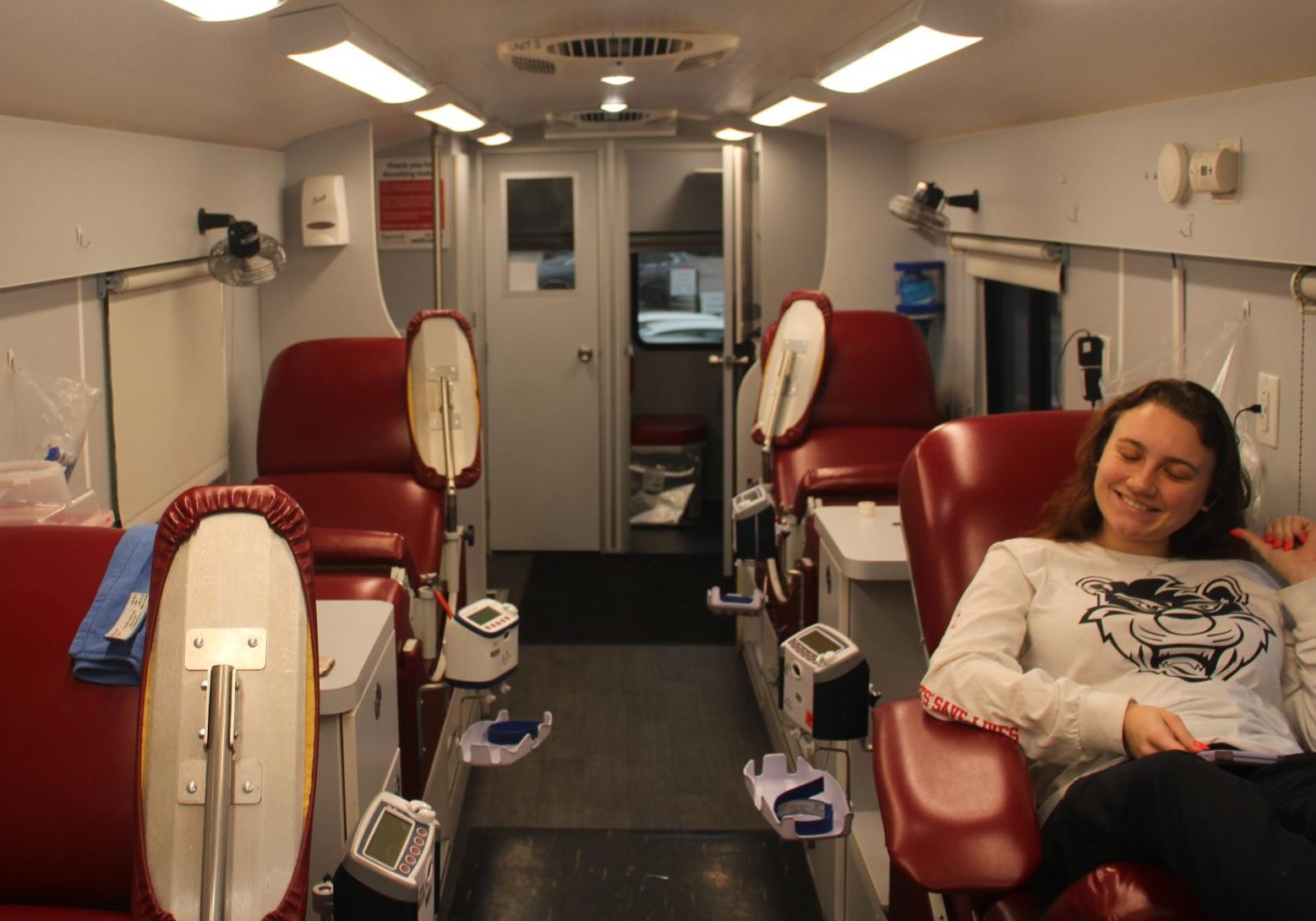 Students are screened before donating blood to ensure that they are healthy and are physically able to undergo the donation. 
