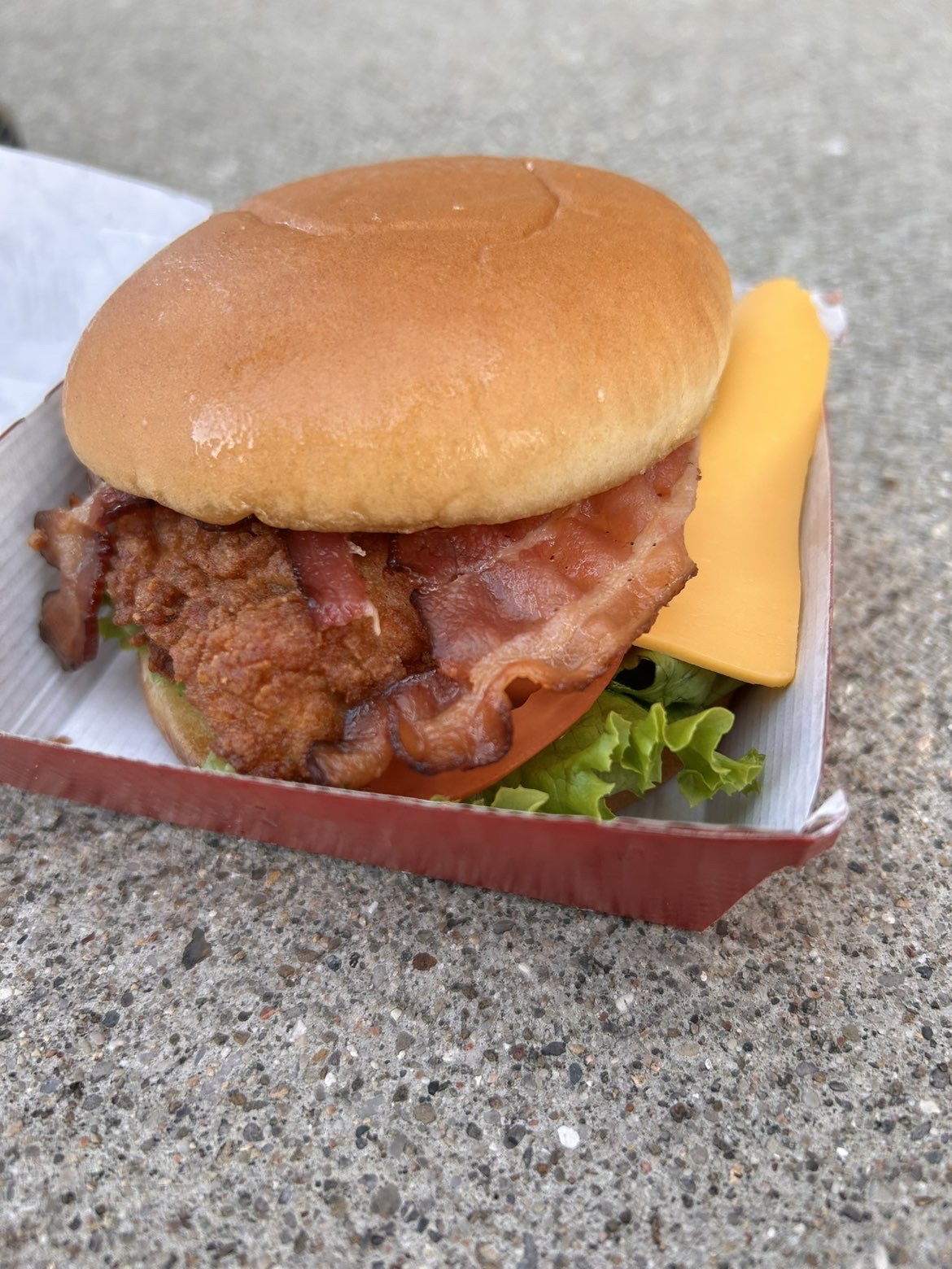 The fried chicken club from Chick-fil-A, rated a 5/10.