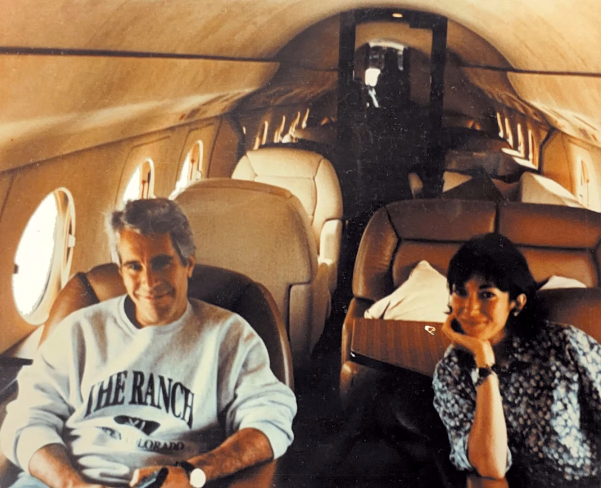 Epstein and his long- time partner, Ghislane Maxwell, pose for a photograph together. The two were purported to have been romantically involved at one point in the 1990s. Maxwell was a key enabler of Epstein’s sexual abuse of young women.