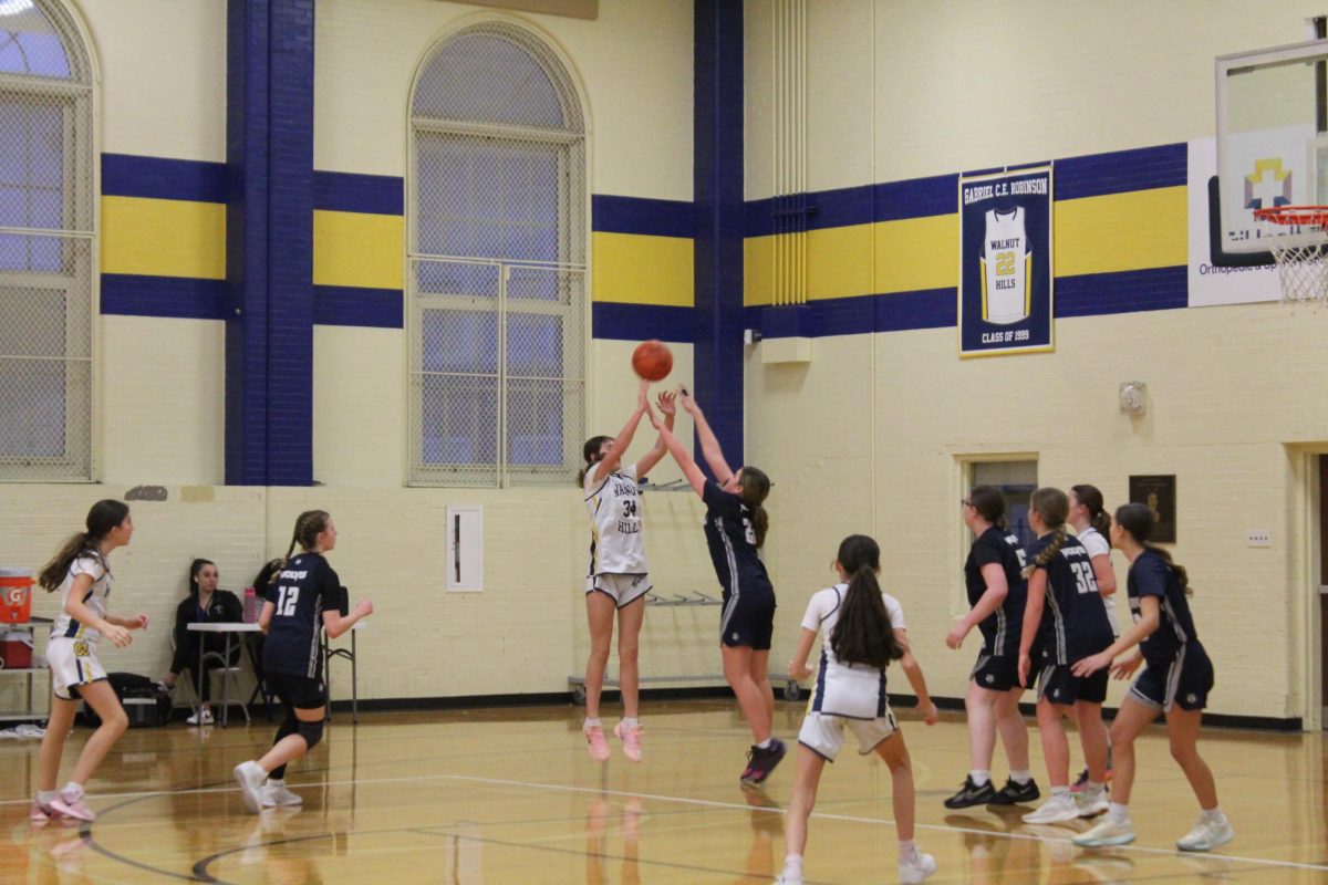 The seventh-grade girls’ basketball team was notable for their close-knit community. “They practice hard, they work hard, they show up and are ready to work,” Jillian Bantel, ‘31, said.