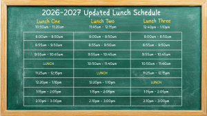 2026-2027 updated class schedule